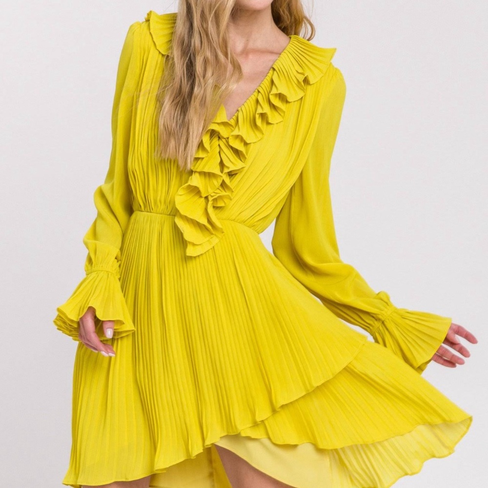 Closette Chic Long Sleeve Sunshine Swing Dress Size Medium NWOT Summer Butter